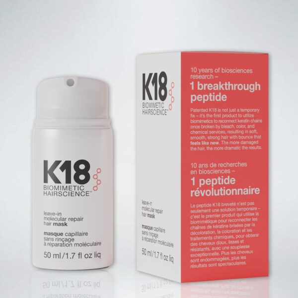 K18 מסכה ללא שטיפה לתיקון ושיקום מולקולרי של השיער 50 מ״ל / נשים